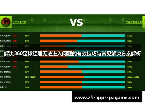 解决360足球经理无法进入问题的有效技巧与常见解决方案解析
