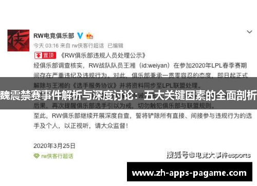 魏震禁赛事件解析与深度讨论：五大关键因素的全面剖析
